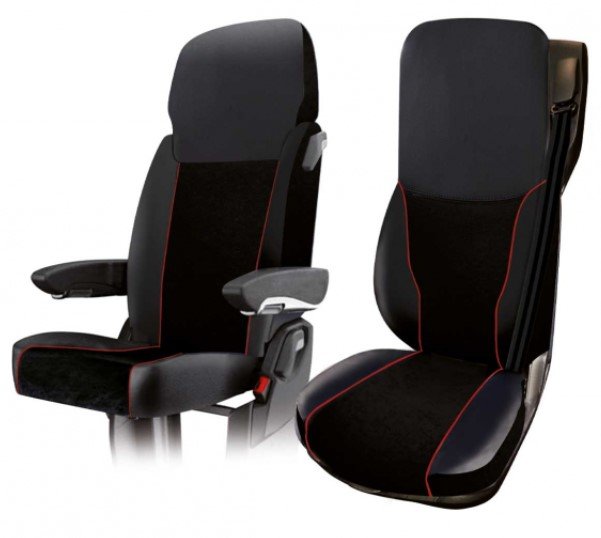 Premium Black Padded Seat Cover Cushion For DAF XF95, XF105, LF Trucks