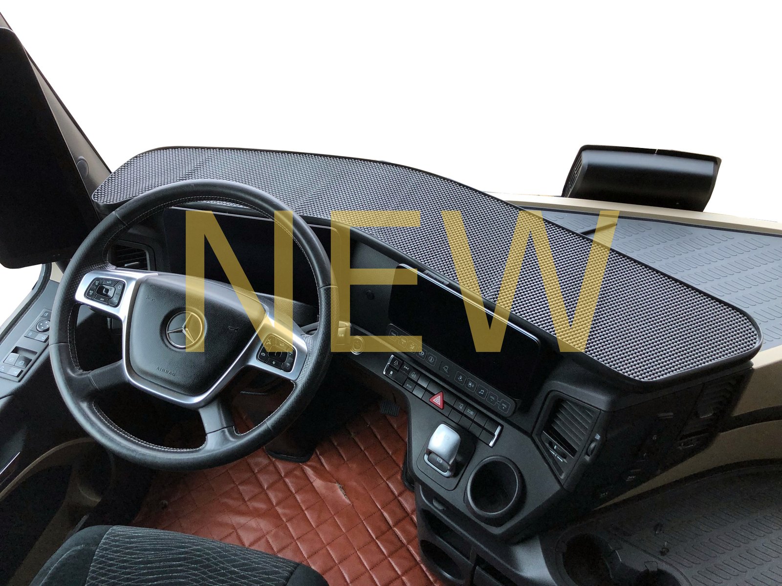 Custom Fit Seat Covers For Mercedes Actros MP4/MP5 Trucks (2015+) – Black & Beige Polyester